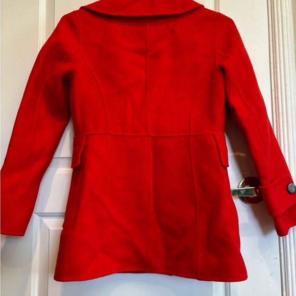 Diane von Furstenberg Marla Poppy Red Wool Coat - Picture 2 of 11